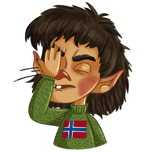 Telegram stiker «Norsk Troll» 🤦‍♀️