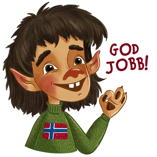 Telegram stiker «Norsk Troll» 👌