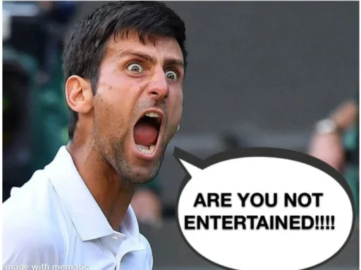 Novak Djokovic emoji 😫