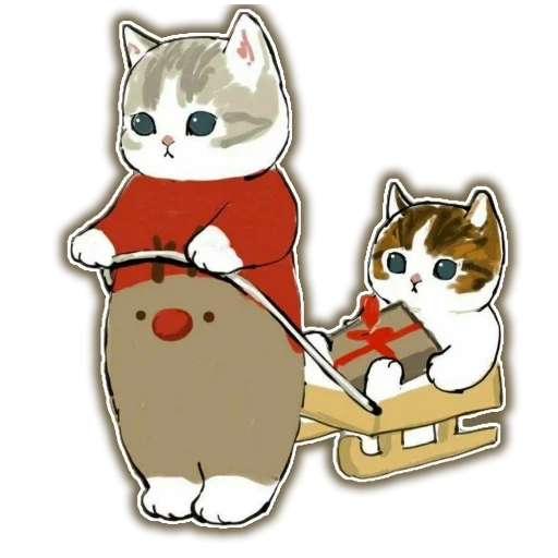 Telegram Sticker «Новый Год и Котики» 🐱