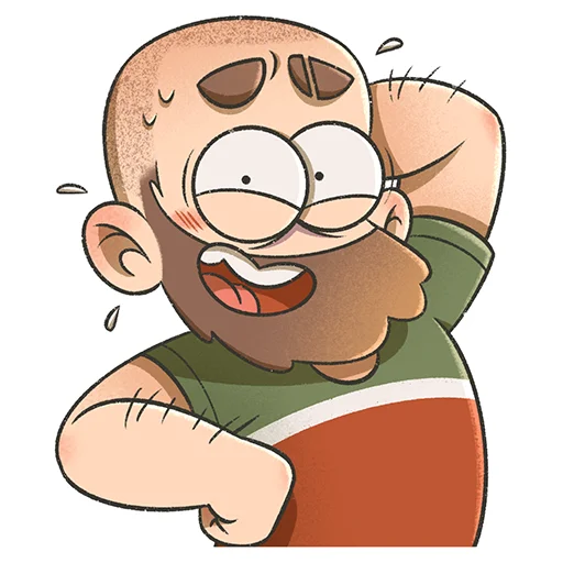 Telegram Sticker «Bearded boy» 😅