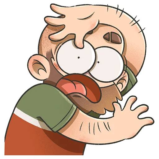 Telegram Sticker «Bearded boy» 😱