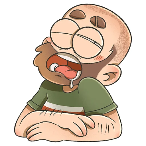 Telegram Sticker «Bearded boy» 🥱