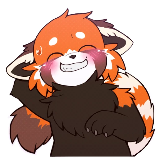 Telegram Sticker «Red Panda - By nyanpizza» 😅