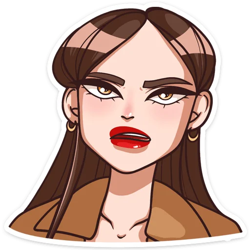 Telegram Sticker «Нэнси» 😕