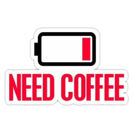Telegram Sticker «Need Coffee» 😉
