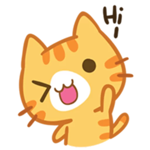 Telegram stickers What does the cat say ... Meow