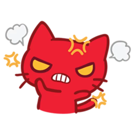 Telegram Sticker «What does the cat say ... Meow» 💢