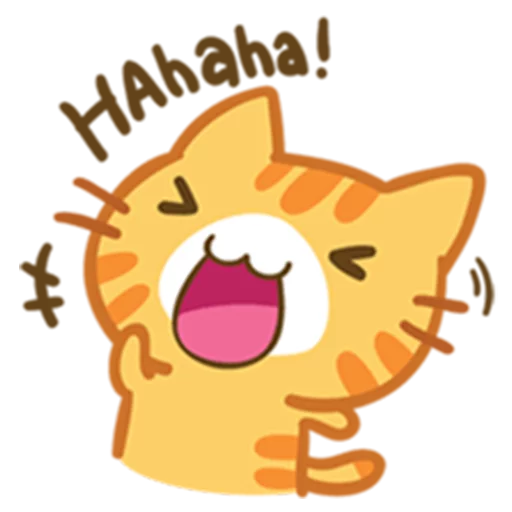 Telegram Sticker «What does the cat say ... Meow» 😂