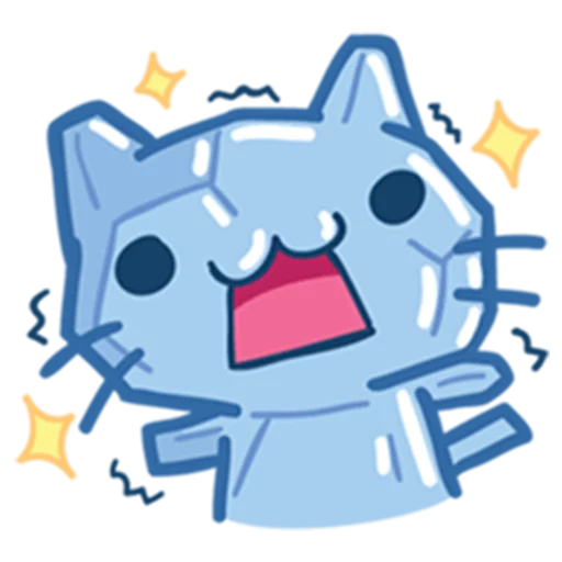 Telegram Sticker «What does the cat say ... Meow» 😦