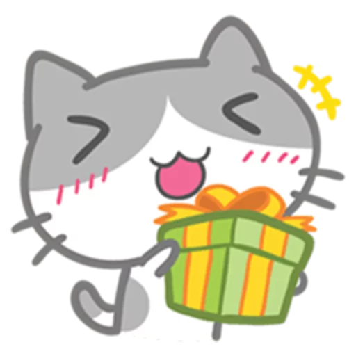 Telegram stiker «What does the cat say ... Meow » 🎁