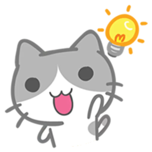 Telegram Sticker «What does the cat say ... Meow» 😃