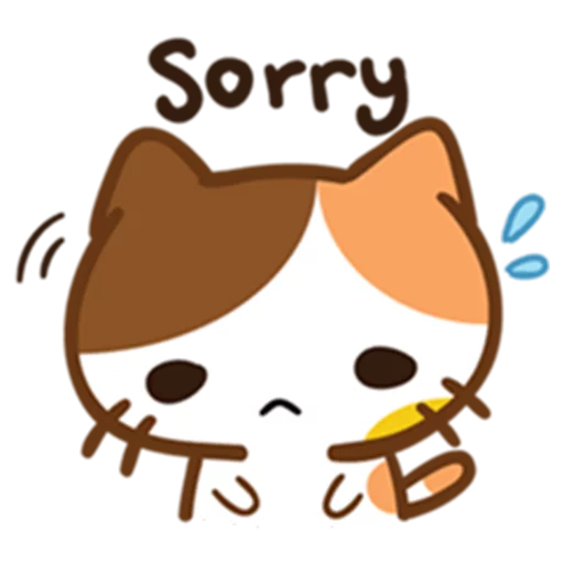 Telegram Sticker «What does the cat say ... Meow» 😔