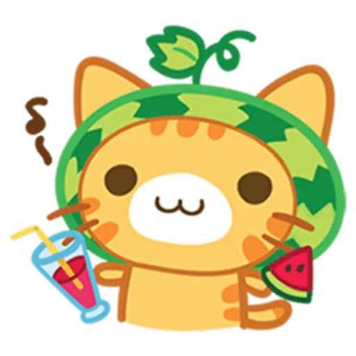 What does the cat say ... Meow  stiker 🍉