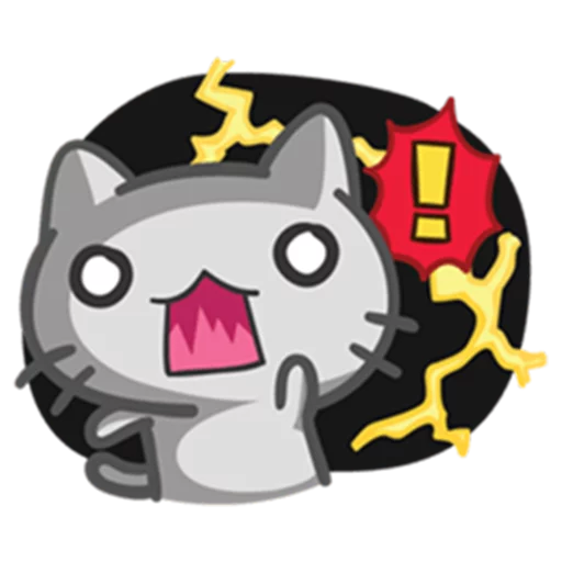 Telegram stiker «What does the cat say ... Meow» 😦