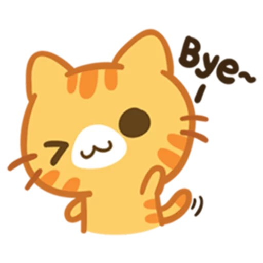 Telegram Sticker «What does the cat say ... Meow» 👋
