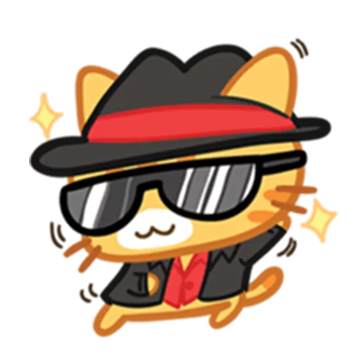 Telegram Sticker «What does the cat say ... Meow» 😎