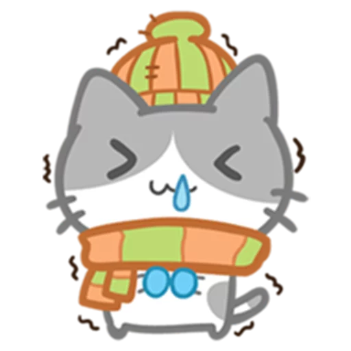 Telegram Sticker «What does the cat say ... Meow» 😷