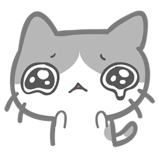 Telegram Sticker «What does the cat say ... Meow» 😢