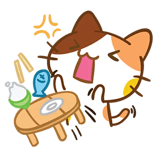 Стикер Telegram «What does the cat say ... Meow» 😠