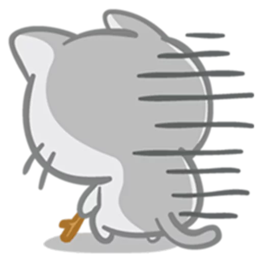 Telegram Sticker «What does the cat say ... Meow» 😑