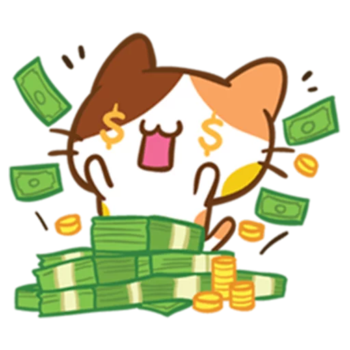 Telegram Sticker «What does the cat say ... Meow» 💵