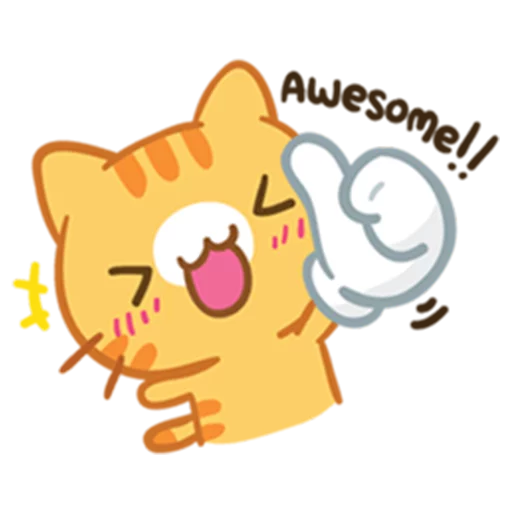 Telegram Sticker «What does the cat say ... Meow» 👍