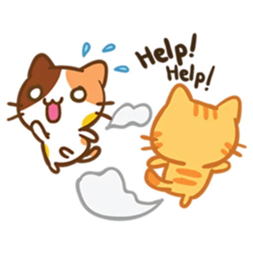 Telegram Sticker «What does the cat say ... Meow» 😥
