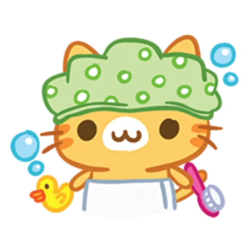 Telegram Sticker «What does the cat say ... Meow» 🛁