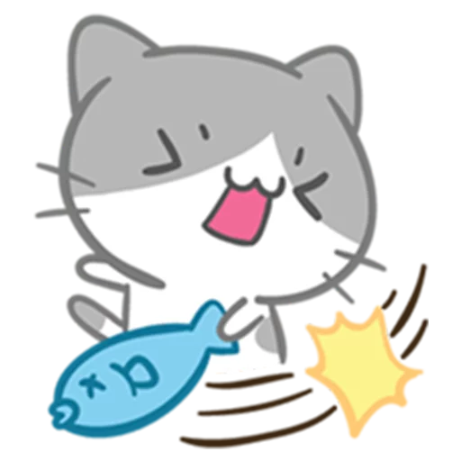 Telegram Sticker «What does the cat say ... Meow» 😖