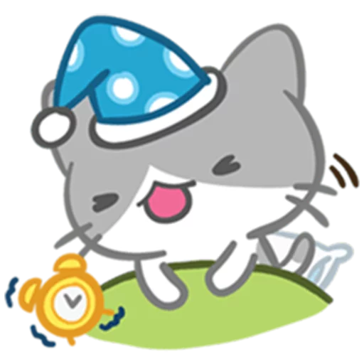 Telegram Sticker «What does the cat say ... Meow» ✋