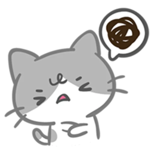Telegram Sticker «What does the cat say ... Meow» 😫