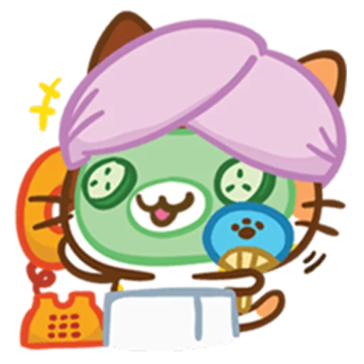 Telegram Sticker «What does the cat say ... Meow» 😌