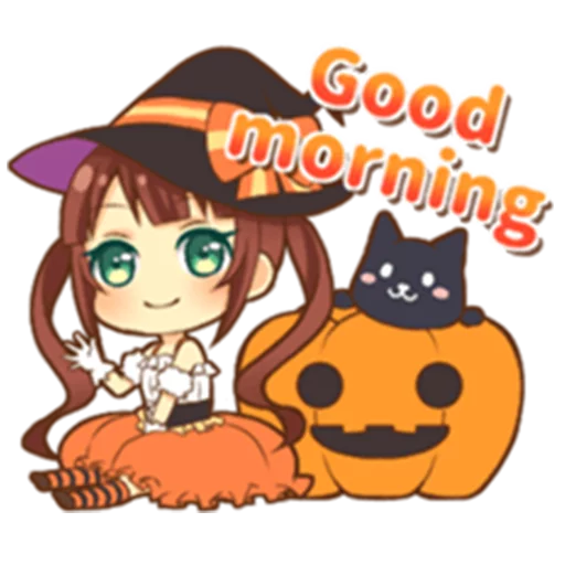 Telegram Sticker «Halloween witch» ✋