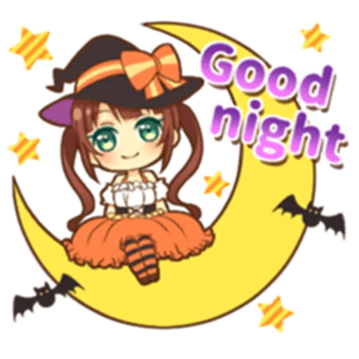 Telegram stiker «Halloween witch» 💤