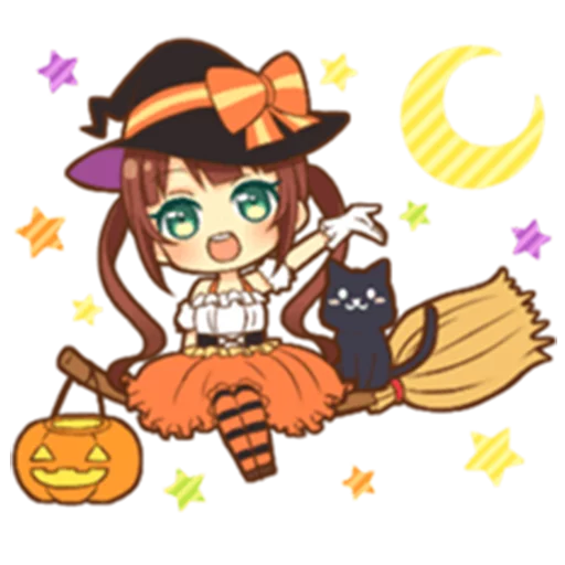 Стикер Telegram «Halloween witch» 😄
