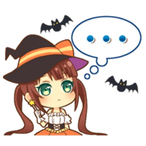 Telegram stiker «Halloween witch» 😶