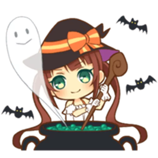 Telegram Sticker «Halloween witch» 😄