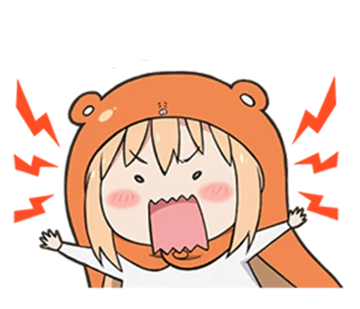 Telegram Sticker «Himouto! Umaru-chan» 😠