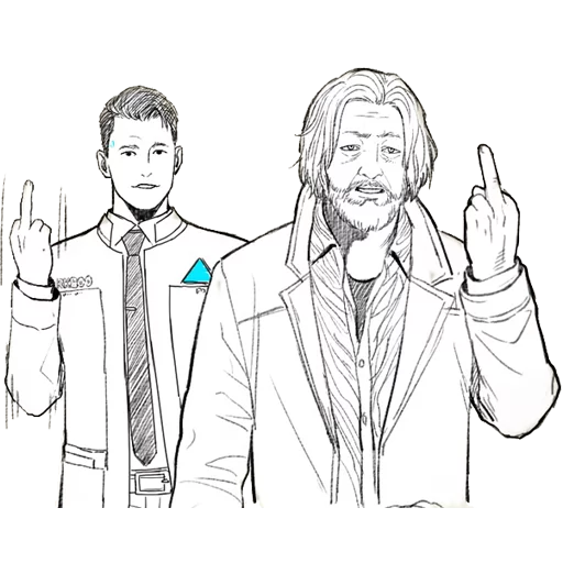 Стікер Detroit: Become Human (Connor) 🖕