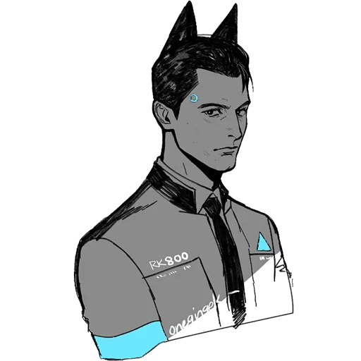 Стікер Detroit: Become Human (Connor) 😒