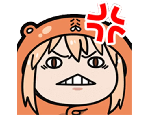 Telegram Sticker «Umaru-chan Emoji» 😬