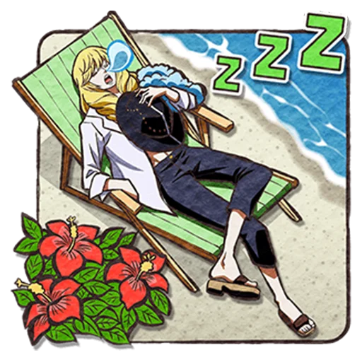 Telegram stiker «ONE PIECE's Summer Vacation» 😪
