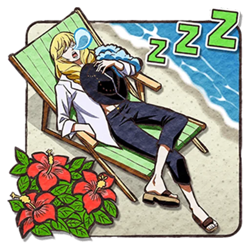 ONE PIECE's Summer Vacation stiker 😪