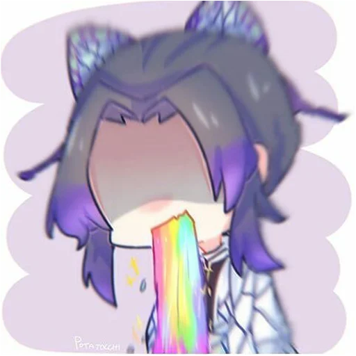 Telegram Sticker «Demon Slayer MEME» 🌈