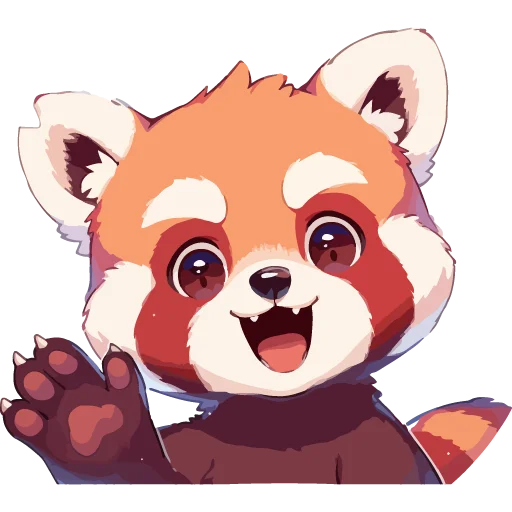 Telegram Sticker «Red pandas» 👋