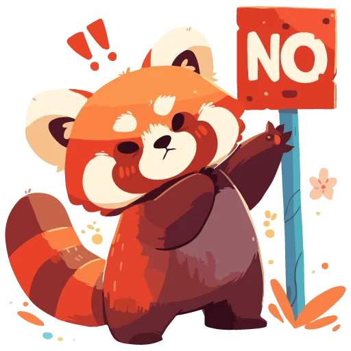 Red pandas stiker ❌