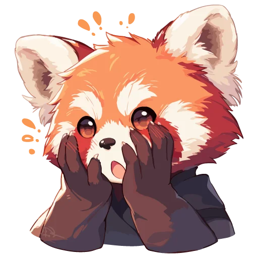 Telegram Sticker «Red pandas» 😓