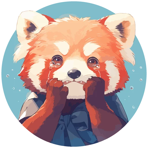 Red pandas stiker 😪