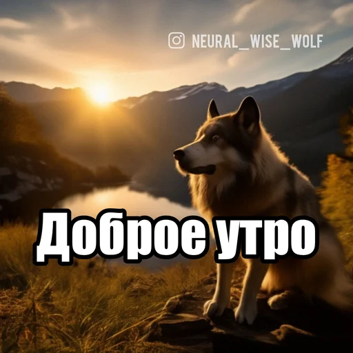 Стікер Telegram «Волчьи мемы» 🌞